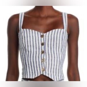 Striped Cropped Vest